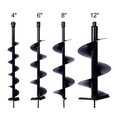 Auger Drill Bit for Planting Hole, Bulb Bedding Digging Post Hole Planting Tool for 3/4" Shaft Auger,Hole Digger Replacement Auger Bits Earth Auger Digging Bit 4 4IN+6IN+8IN+12IN