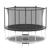 10FT Trampoline with Safety Enclosure Net, Outdoor Trampoline with Heavy Duty Jumping Mat and Spring Cover Padding for Kids and Adults