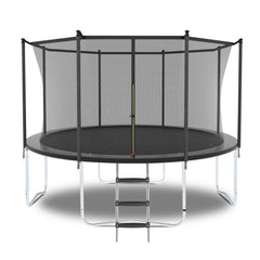 10FT Trampoline with Safety Enclosure Net, Outdoor Trampoline with Heavy Duty Jumping Mat and Spring Cover Padding for Kids and Adults
