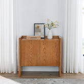 Walnut-colored Sideboard, Buffet Cabinet with Storage, Rustic Storage Cabinet for Entryway, Hallway, Living Room, Kitchen, Dining Room, 33.9"×15"×31.5"