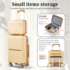 Luggage Sets 4 Piece(14/20/24/28) PP Lightweight & Durable Expandable suitcase