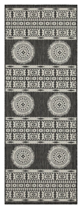 Sunshine GC_HAR2023 Anthracite 2 ft. 7 in. x 7 ft. 3 in. Indoor/Outdoor Area Rug