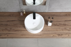 Bothwa Home Round Countertop Ceramic Wash Basin (White Finish) CUPC Certified