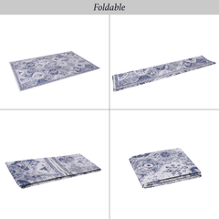 MAVAL Blue Washable Rug 8x10 Area Rug (Blue, 8' x 10')