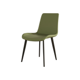 Dining Chairs 2PCS, Modern Kitchen & Dining Room Chairs, Upholstered Faux Leather Cushion Seat and Sturdy Metal Legs