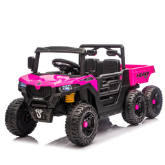 24V 400W Kids Ride On Six-wheel Electric Dump Truck W/ PC 2.4G, 4WD Super Performance,Six-wheel Suspension, Bluetooth &Early Education with Music and Storie,Speeds 1.86-3.11 MPH for Kids Aged 3-5