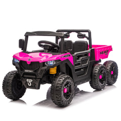 24V 400W Kids Ride On Six-wheel Electric Dump Truck W/ PC 2.4G, 4WD Super Performance,Six-wheel Suspension, Bluetooth &Early Education with Music and Storie,Speeds 1.86-3.11 MPH for Kids Aged 3-5