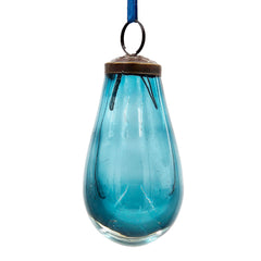 2" x 2" x 3.7" Luster Tear Drop Ornament, Glass Decorative Hanging Christmas Tree Ornaments for Holiday Party Decorations, Set of 12