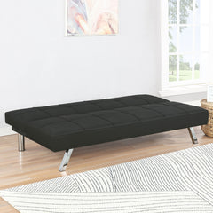 Joel Black Upholstered Tufted Convertible Sofa Bed