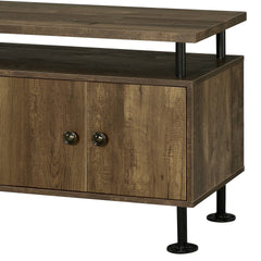 Ensata II Rustic Oak & Black Finish TV Stand