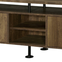 Ensata II Rustic Oak & Black Finish TV Stand