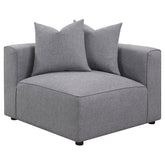 Amherst Grey Corner Chair with Accent Pillow