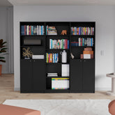 Wenge 3 Piece Living Room Set with 3 Bookcases