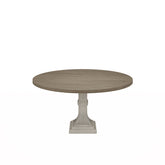 Tannen 59"W Round White and Gray Dining Table