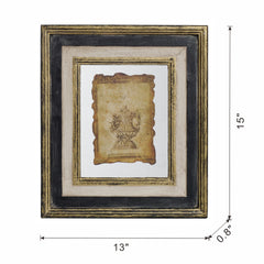 13x15" Lucian Framed Antiqued Sculpture Print,2 Piece