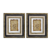 13x15" Lucian Framed Antiqued Sculpture Print,2 Piece