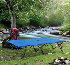 Folding Camping Cot for Adults, Extra Wide Outdoor Portable Sleeping Cot