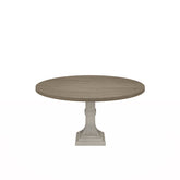 Taranto 59" Round White and Gray Dining Table