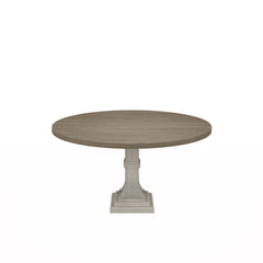 Taranto 59" Round White and Gray Dining Table
