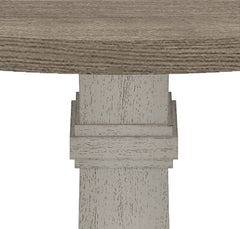 Taranto 59" Round White and Gray Dining Table