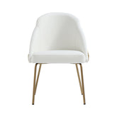 Dining Chair in White and Gold