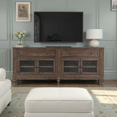Middleton 76 inch TV Console, for TVs up to ___, Vintage Hazel Finish
