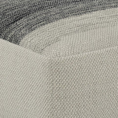 Sabella - Square Woven Outdoor / Indoor Pouf - Grey / White