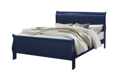 CHARLSTON BLUE TWIN BED WITH LED