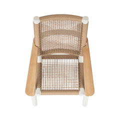 Atlas Adirondack Outdoor Lounge Chair Natural Beige All Weather Wicker