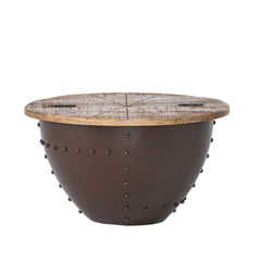WOODEN & IRON COFFEE TABLE