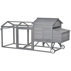 Wooden Chicken Coop 96.5" L x 35.5" W x 44.5" H Hen House Poultry Cage