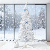 Easy Assembly White Artificial Christmas Tree – Sectioned Design & Detachable Base
