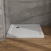 Goodyo 32x32 in Shower Base, Centered Drain No Threshold Shower Pan, White
