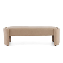 Elegant and Simple Long - shaped Ottoman Bench, Light Camel
