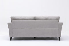 Damian 77" Light Gray Woven Fabric Sofa