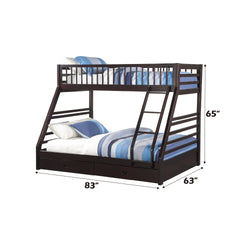Jason Espresso Finish Twin Xl/Queen Bunk Bed W/Storage