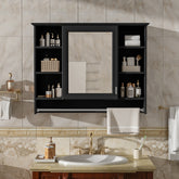 3-in-1 Bathroom Mirror Cabinet, 36-inch Wall Mounted Medicine Cabinet with Adjustable Shelf & Soft Close Door, High-Define Mirror with Storage for Bathroom Vanity
