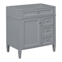 30'' Bathroom Vanity without Top Sink, Modern Bathroom Storage Cabinet with 2 Drawers and a Tip-out Drawer (NOT INCLUDE BASIN)