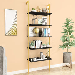 Industrial Lift Top Coffee Table with Hidden Storage Compartment, Metal Frame, Lift Top Cocktail Table with Storage Space for Living Room,Black/Golden