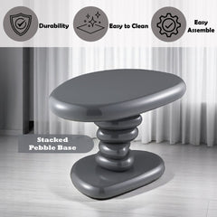 Charlene Gray High Gloss End Table