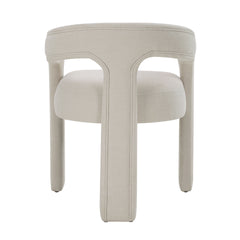 Gamarya White Chenille Side Chair (Set of 2)