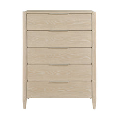 Modern 5-Drawers Storage Chest Light Oak Finish Bedroom Furniture 1pc Vertical Dresser