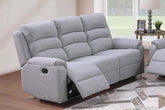 Modern Motion Sofa 1pc Horizontal Tufting Cushion Backrest Upholstered Sofa Sincere Bone Finish Primary Living Room Furniture