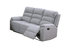 Modern Motion Sofa 1pc Horizontal Tufting Cushion Backrest Upholstered Sofa Sincere Bone Finish Primary Living Room Furniture