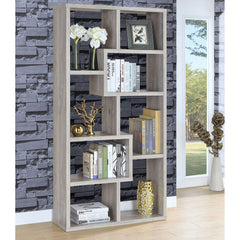 Lawton Grey Driftwood 7-shelf Bookshelf