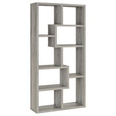 Lawton Grey Driftwood 7-shelf Bookshelf