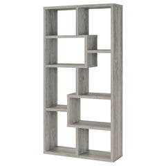Lawton Grey Driftwood 7-shelf Bookshelf