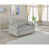 Alvara Light Grey Tufted Cushion Pull-out Sleeper Sofa Bed