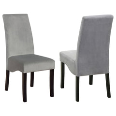 Grey and Black Upholestered Dining Chair (Set of 2)