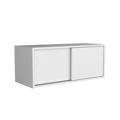 Note 32"W x 13" H Wall Cabinet with Sliding Doors , Wall Shelf, Storage Cabinet, Bedroom, Office, Living Room, Garage